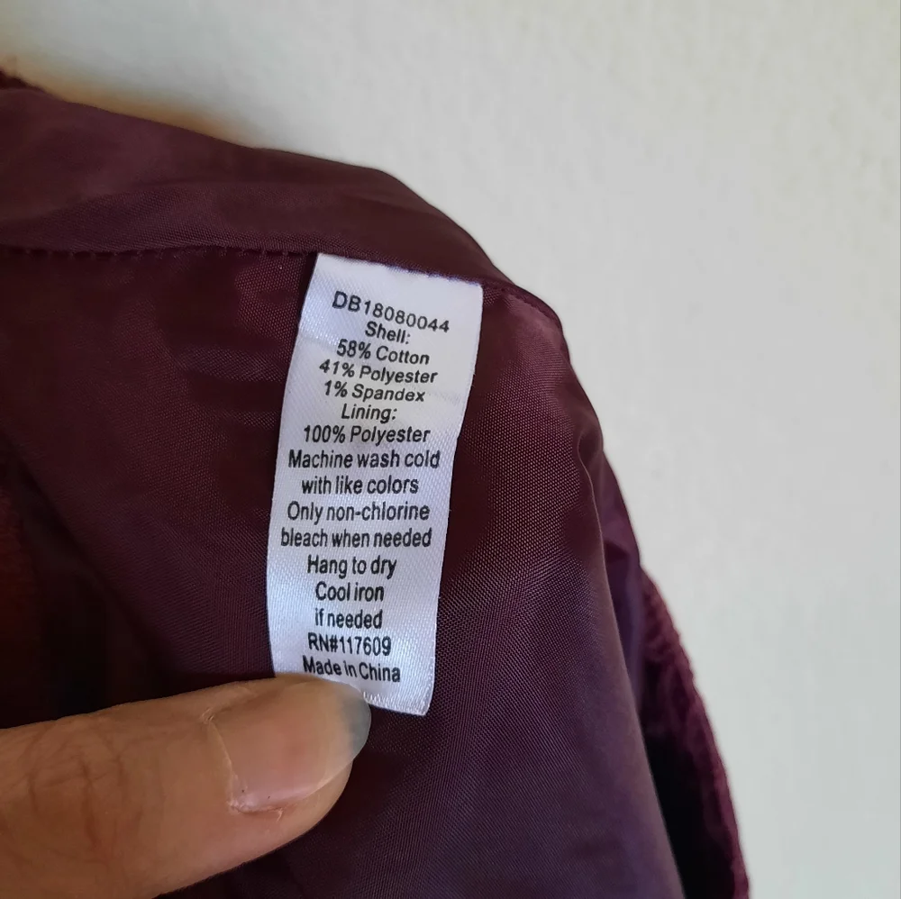 Downeast Rich Burgundy Tapestry Brocade Pencil Skirt Office Career Church